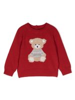 Il Gufo pull Teddy Bear à col rond - Rouge - thumbnail