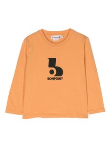 Bonpoint pull en coton à logo imprimé - Jaune