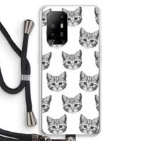Kitten: Oppo A94 5G Transparant Hoesje met koord