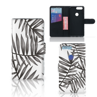 OnePlus 5T Hoesje Leaves Grey - thumbnail