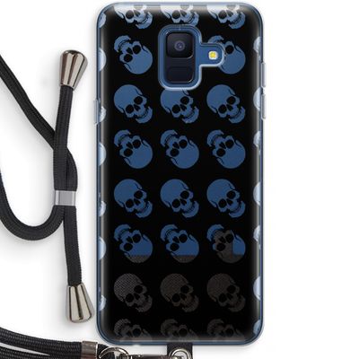 Musketon Skulls: Samsung Galaxy A6 (2018) Transparant Hoesje met koord