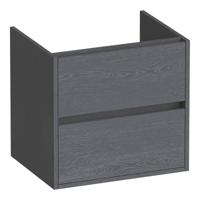 Brauer Adore - Onderkast - 60 cm - met 2 Softclose Lades Greeploos en 1 Sifon Uitsparing - Timber Grey