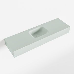 MONDIAZ LEX Greey vrijhangende solid surface wastafel 100cm. Positie wasbak midden