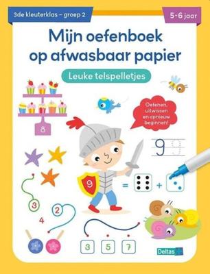 Mijn Oefenboek Op Afwasbaar Papier Leuke Telspelletjes (5-6)