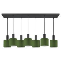 Moderne hanglamp Bling - Groen - verlichtingspendel Xxl Bar 7L inclusief lampenkap 20/20/17cm - pendel lengte 150.5 cm - geschikt voor E27 LED lamp - Pendellamp geschikt voor woonkamer, slaapkamer, keuken