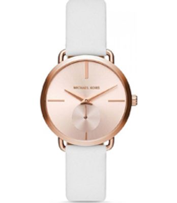 Horlogeband Michael Kors MK2660 Leder Wit 16mm