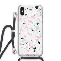 Terrazzo N°3: iPhone XS Transparant Hoesje met koord