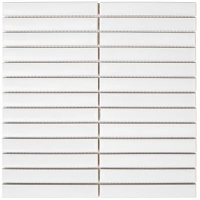 Mozaïek Sevilla Kit-Kat 29.6x29.9 cm Geglazuurd Porselein, Mat White The Mosaic Factory