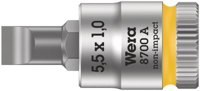 Wera 8700 A FL Zyklop Bit/dop-combinatie met 1/4" Aandrijving , FL 1,0 x 5,5 x 28 mm - 1 stuk(s) - 05003321001