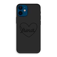 Friends heart black: iPhone 12 mini Biologisch afbreekbaar hoesje