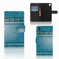 Sony Xperia L1 Wallet Case met Pasjes Jeans - thumbnail