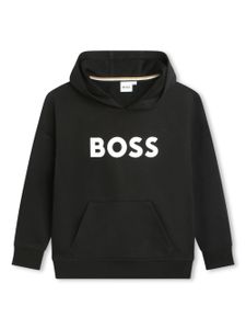 BOSS Kidswear hoodie en coton mélangé à logo imprimé - Noir