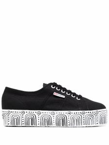 Superga baskets à motif abstrait - Noir