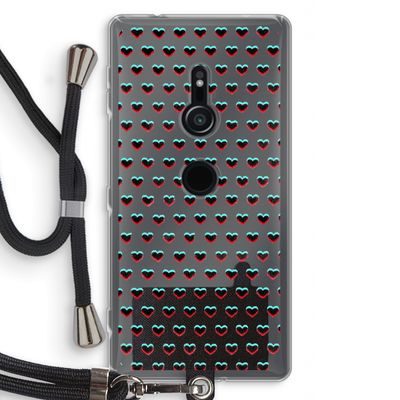 Hartjes: Sony Xperia XZ2 Transparant Hoesje met koord