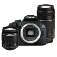 Canon EOS 2000D + EF-S 18-55mm f/3.5-5.6 IS II + EF 75-300mm f/4-5.6 III SLR camerakit 24,1 MP CMOS 6000 x 4000 Pixels Zwart - thumbnail