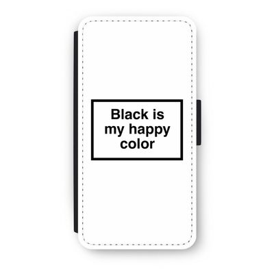 Black is my happy color: iPhone 8 Plus Flip Hoesje