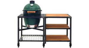 Big Green Egg Large + Egg Frame Large + Expansion Frame Wood Wood Wood