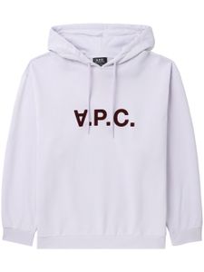 A.P.C. hoodie Milo à logo imprimé - Blanc