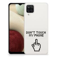 Samsung Galaxy A12 Silicone-hoesje Finger Don't Touch My Phone