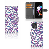 Motorola Edge 20 Lite Telefoon Hoesje Feathers Color - thumbnail