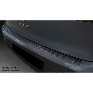 Zwart RVS Bumper beschermer passend voor Volkswagen Golf VIII HB 5-deurs 2020- 'Ribs' AV245236