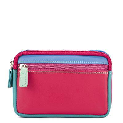 Mywalit Small Leather Double Zip Purse Lipstick