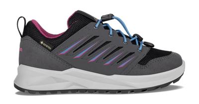 Lowa Axos Gtx Lo Junior Kinder Lage Wandelschoen Graphite-Fuchsia 25