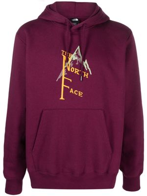 The North Face hoodie en jersey à logo imprimé - Violet
