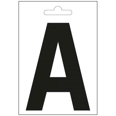 Nautic letter A zwart 100 mm.