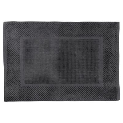 Differnz Basics badmat geschikt voor vloerverwarming 100% katoen 50 x 80 cm donkergrijs