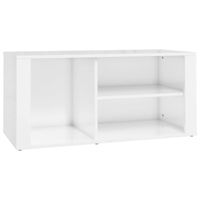 The Living Store Schoenenkast - Hoogglans Wit - 100 x 35 x 45 cm - Stevig materiaal