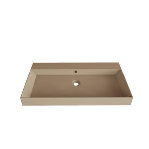 Wastafel Gliss Design Lako 80 cm 1 Kraangat Mat Cappuccino