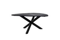 Tower Living Driehoekige Eettafel 'Trivero' Mangohout, 150 x 150cm, kleur Zwart Tower Living Driehoekige Eettafel 'Trivero' Mangohout, 150 x 150cm, kleur Zwart
