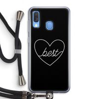 Best heart black: Samsung Galaxy A40 Transparant Hoesje met koord