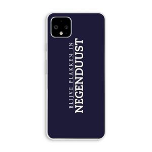 Blijve plakken in Negenduust: Pixel 4 XL Transparant Hoesje