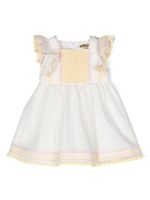 Stella McCartney Kids robe volantée à motif zigzag - Blanc - thumbnail