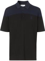 Burberry polo à logo brodé - Noir