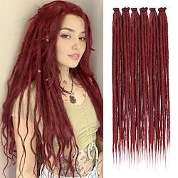 24 inch dreadlock extensies 20 strengen single-ended hippie dreads 0,6 cm breedte loc extensies reggae stijl synthetisch haakhaar voor dames en heren Lightinthebox