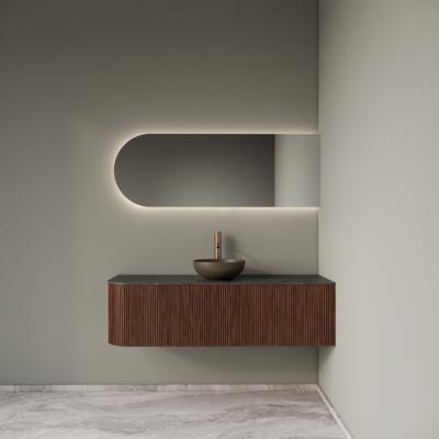 Badkamermeubelset Gliss Design Alluro 140 cm Rechts Walnut