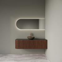 Badkamermeubelset Gliss Design Alluro 140 cm Rechts Walnut