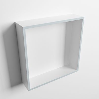 MONDIAZ EASY Nis 29,5x29,5cm in solid surface kleur Clay | Talc. 1 vak geschikt voor in- of opbouw