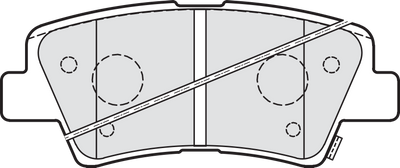 Remblokkenset, schijfrem FIRST VALEO, Inbouwplaats: Achteras: , u.a. fÃ¼r Hyundai, KIA, Ssangyong