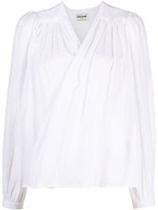 Zadig&Voltaire blouse cache-cœur Tenew - Blanc