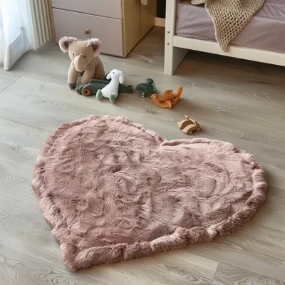 Kinder Vloerkleed Comfy Heart Roze Kids 80x150 Cm Hoogpolig Grandstone - Dekbed-Discounter.nl