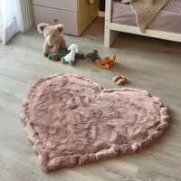 Kinder Vloerkleed Comfy Heart Roze Kids 80x150 Cm Hoogpolig Grandstone - Dekbed-Discounter.nl
