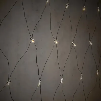 Luca Lighting LED koppelbare netverlichting 182 lampjes zwart 300 x 300cm, warm wit