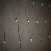 Luca Lighting LED koppelbare netverlichting 182 lampjes zwart 300 x 300cm, warm wit