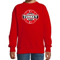 Have fear Turkey is here / Turkije supporters sweater rood voor kids - thumbnail