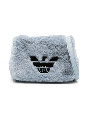 Emporio Armani Kids sac porté épaule à logo imprimé - Bleu