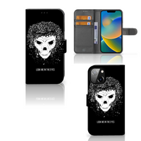 Telefoonhoesje met Naam Apple iPhone 14 Skull Hair - thumbnail